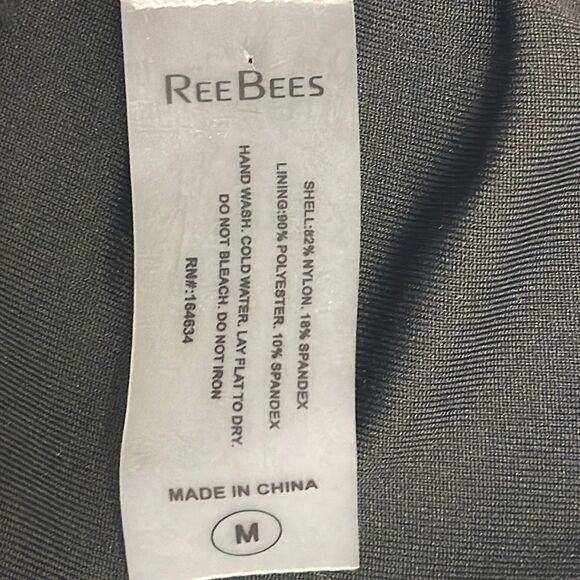 ReeBees Monokini One Piece Medium Black Halter NWOT - Picture 9 of 9